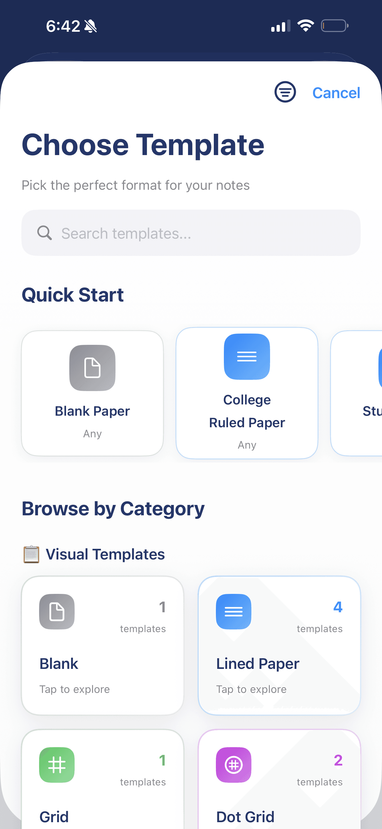 Prospersuit Notes notebook screen
