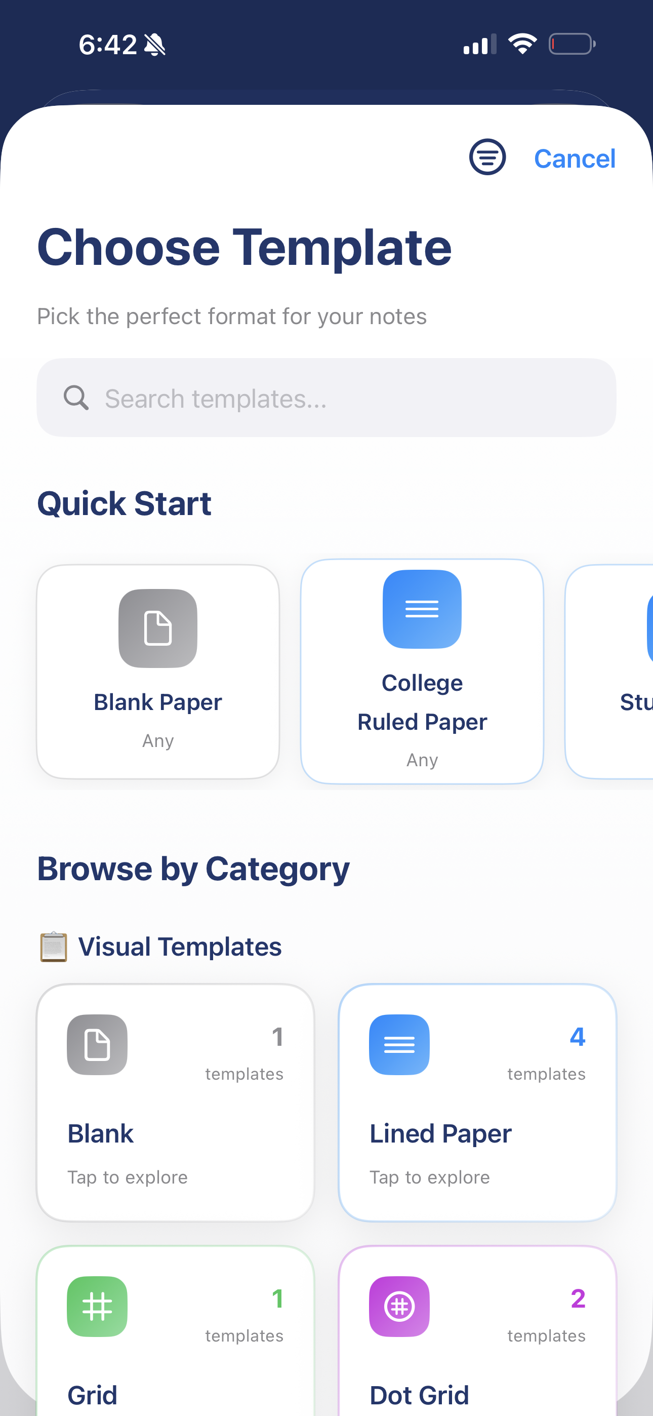 Prospersuit Notes notebook screen